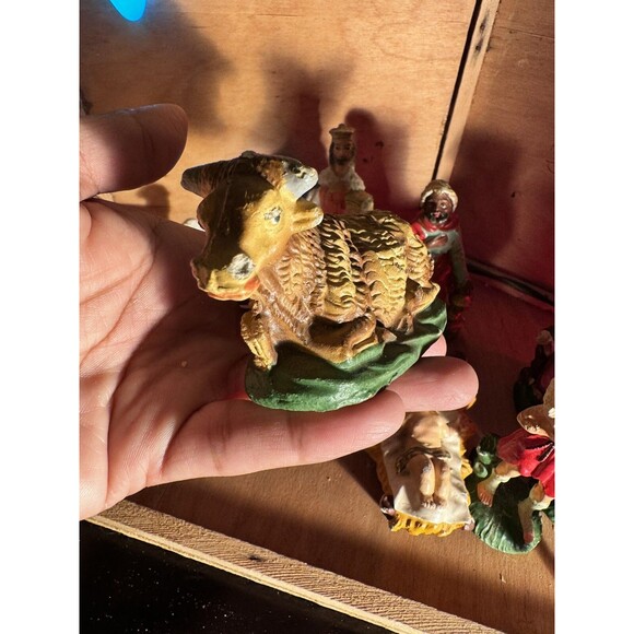 Vintage Christmas NATIVITY PIECES Set Of 10 Figures HAND PAINTED ITALY 1960s - Picture 13 of 16